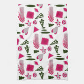 Abstracte kerst keukenhanddoek (Verticaal)