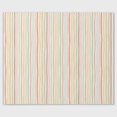 Abstracte Kerst Kleurrijke Doodle Gestreept Patroo Cadeaupapier (Vlak)