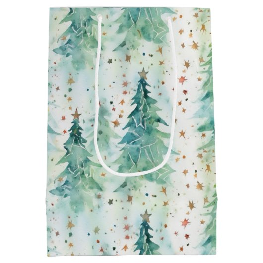 Abstracte kerst medium cadeauzakje (Achterkant)