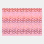 Abstracte kerst met rood en roze oog inpakpapier vel (Voorkant 3)