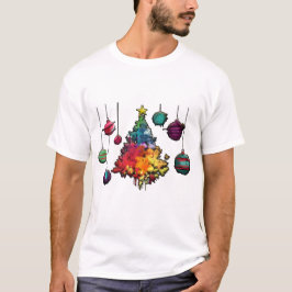 Abstracte kerst t-shirt