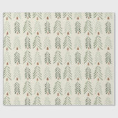 Abstracte kerstafdrukken cadeaupapier (Vlak)