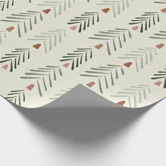 Abstracte kerstafdrukken cadeaupapier (Hoek)