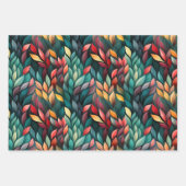 Abstracte kerstbladeren inpakpapier vel (Voorkant 2)