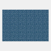 Abstracte kerstblauwe roze sterren Snowflakes Pine Inpakpapier Vel (Voorkant 2)