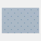 Abstracte kerstblauwe roze sterren Snowflakes Pine Inpakpapier Vel (Voorkant 3)