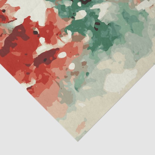 Abstracte kerstbomen 2 aquarel tissuepapier (Detail)