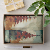 Abstracte kerstbomen 6 aquarel tissuepapier (Geschenk)