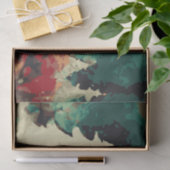 Abstracte kerstbomen 9 aquarel tissuepapier (Geschenk)