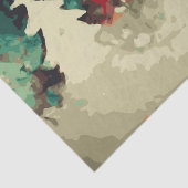 Abstracte kerstbomen 9 aquarel tissuepapier (Detail)