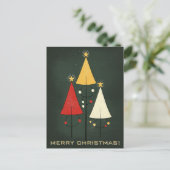 Abstracte Kerstbomen Briefkaart (Staand voorkant)