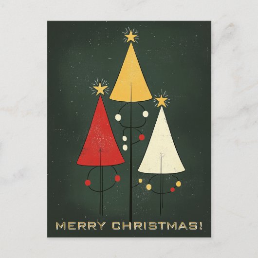 Abstracte Kerstbomen Briefkaart (Voorkant)