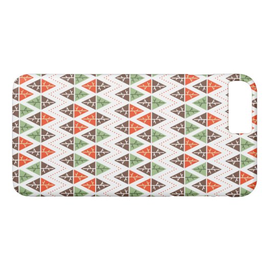 Abstracte kerstbomen geometrisch vakantiepatroon Case-Mate iPhone case (Achterkant (Horizontaal))