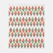 Abstracte kerstbomen geometrisch vakantiepatroon fleece deken (Voorkant)