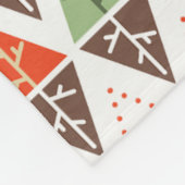 Abstracte kerstbomen geometrisch vakantiepatroon fleece deken (Hoek)