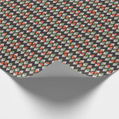 Abstracte kerstbomen: geometrische vakantie cadeaupapier (Hoek)