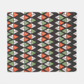 Abstracte kerstbomen: geometrische vakantie fleece deken (Voorkant (Horizontaal))