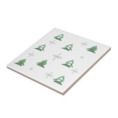 Abstracte kerstbomen in de Midden-eeuwse winter Tegeltje (Zijkant)