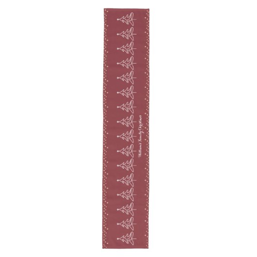 Abstracte kerstbomen middelgrote tafel runner medium tafelloper (Voorkant)
