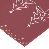 Abstracte kerstbomen middelgrote tafel runner medium tafelloper (Hoek)