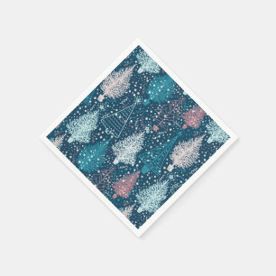 Abstracte Kerstbomen Patroon Servet