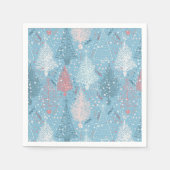 Abstracte Kerstbomen Patroon Servet (Voorkant)