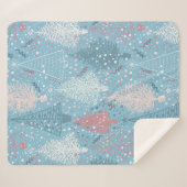 Abstracte kerstbomen Pattern 2 Sherpa Blanket Sherpa Deken (Voorkant (horizontaal))