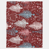Abstracte kerstbomen Pattern 3 Fleece Blanket (Voorkant)