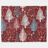 Abstracte kerstbomen Pattern 3 Fleece Blanket (Voorkant (Horizontaal))