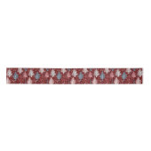 Abstracte kerstbomen Pattern 3 Satin Ribbon Satijnen Lint (Voorkant)