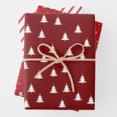 Abstracte kerstbomen Scandinavisch patroon Inpakpapier Vel (In situ)