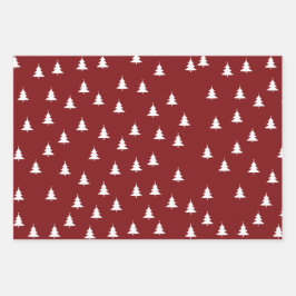 Abstracte kerstbomen Scandinavisch patroon Inpakpapier Vel