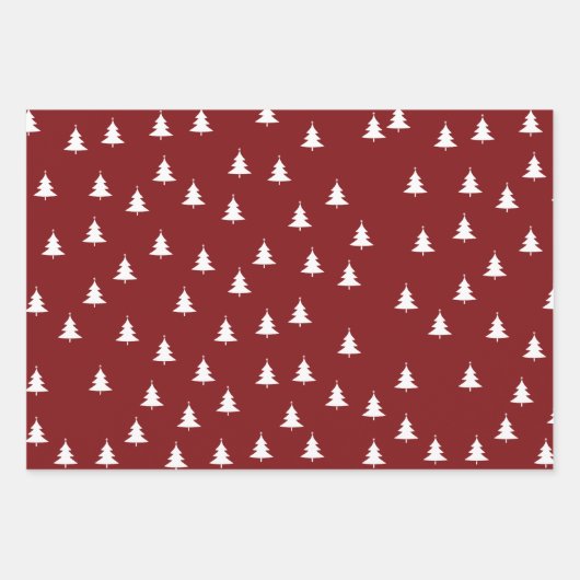 Abstracte kerstbomen Scandinavisch patroon Inpakpapier Vel (Voorkant)