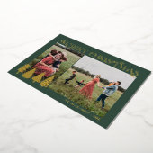  Abstracte kerstbomen Twee Foto Goud Folie Feestdagenkaart (Gedraaid)