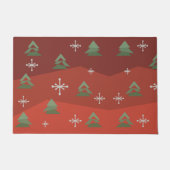 Abstracte kerstbomen uit de midden van de eeuw deurmat (Voorkant)