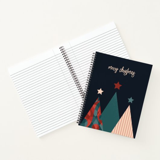 Abstracte kerstbomen voor kerst notitieboek (Binnen)