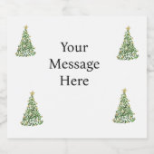 Abstracte kerstboom bier etiket (Enkel label)