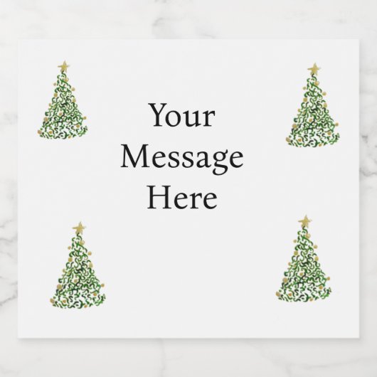 Abstracte kerstboom bier etiket (Enkel label)