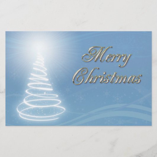 Abstracte kerstboom briefpapier (Voorkant)