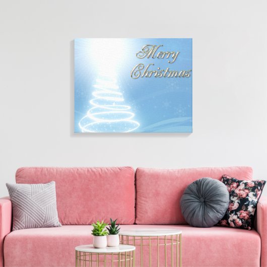 Abstracte kerstboom canvas afdruk (Insitu (Woonkamer))
