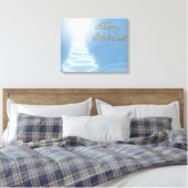 Abstracte kerstboom canvas afdruk (Insitu (Slaapkamer))