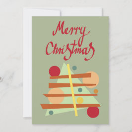 Abstracte kerstboom feestdagenkaart