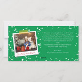 Abstracte Kerstboom Foto met Rode en Groene Glitte Feestdagenkaart (Achterkant)