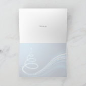 Abstracte kerstboom in wit en blauw feestdagen kaart (Binnen)