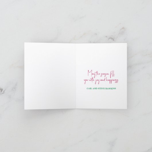 Abstracte Kerstboom Kaart (Binnen)