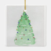 Abstracte kerstboom keramisch ornament (Achterkant)