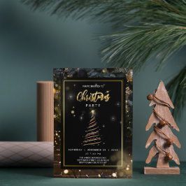 Abstracte kerstboom kerstuitnodiging kaart