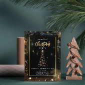 Abstracte kerstboom kerstuitnodiging kaart