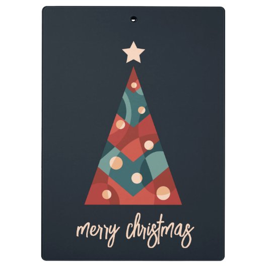 Abstracte kerstboom klembord (Achterkant)