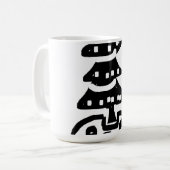 Abstracte Kerstboom Koffiemok (Voorkant links)